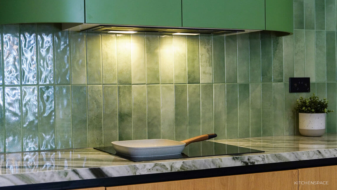 Mid-Century Modern Green Kitchen 